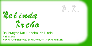 melinda krcho business card